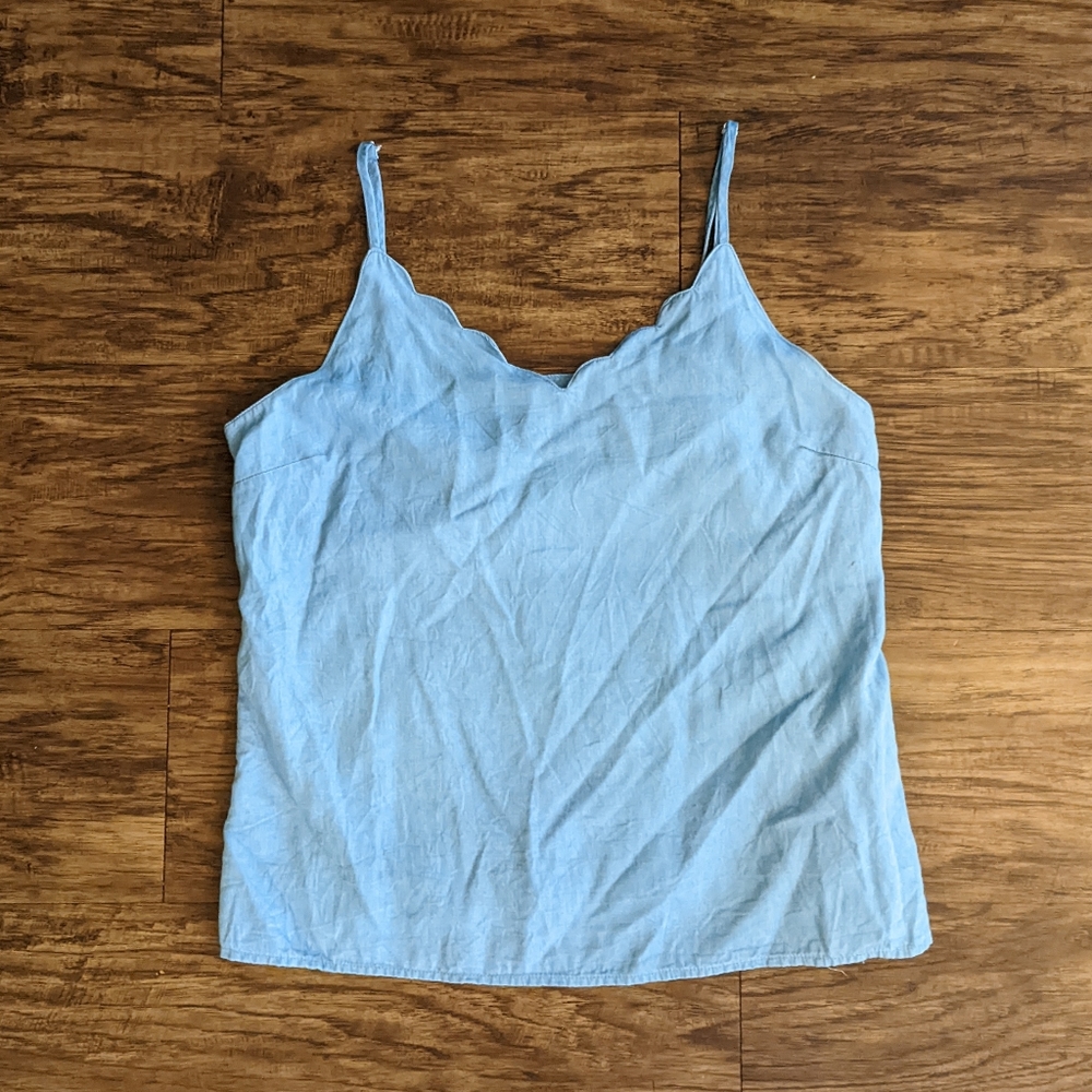 Harper Heritage Blue Spaghetti Strap Top Size Small